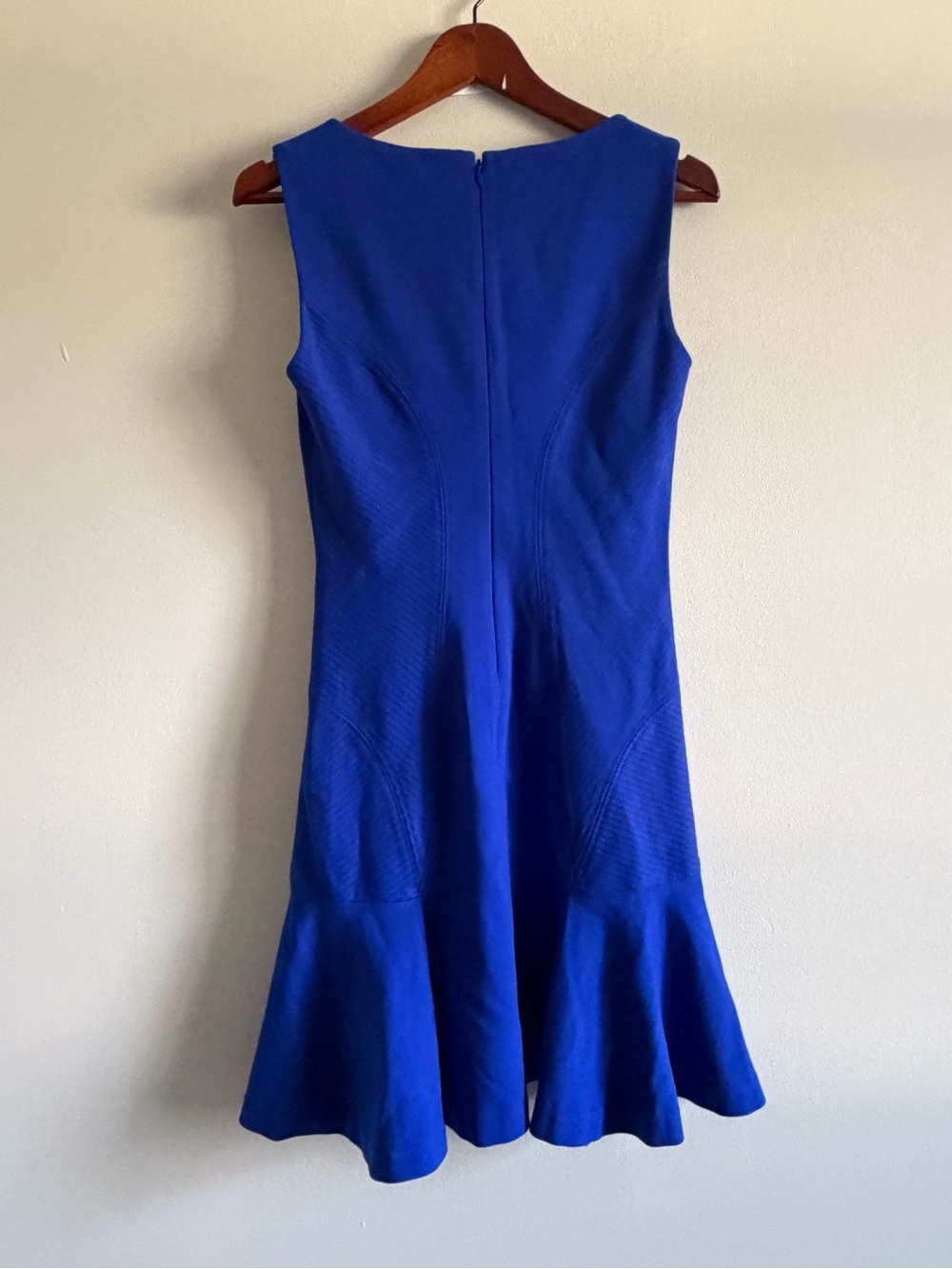 Diane von Furstenberg Cobalt Blue Fit & Flare Cocktail Wedding Guest Dress Small - Picture 11 of 11